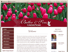 Tablet Screenshot of butlerandsonsfuneralhome.com